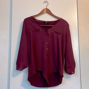 Fortune & Ivy M mauve blouse